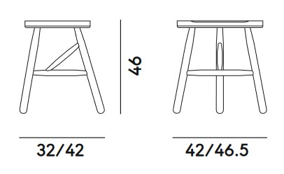 Dimensions Puccio Billiani Stool