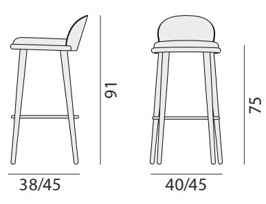 Veretta Billiani Stool Dimensions