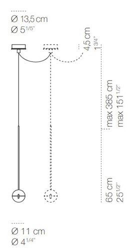 lampada-a-sospensione-convivio-newled-multipla-cini&nils-dimensioni