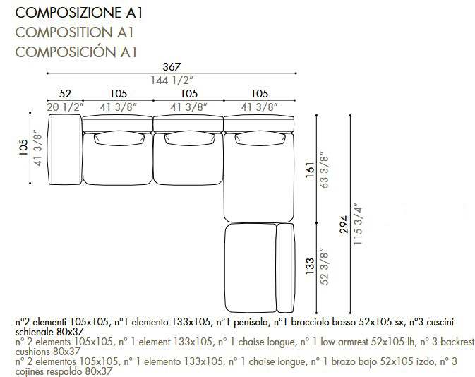 Dorvan Outdoor Sofa Désirée dimensions