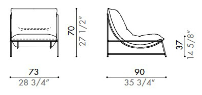Rito Outdoor-armchair-Désirée-dimensions