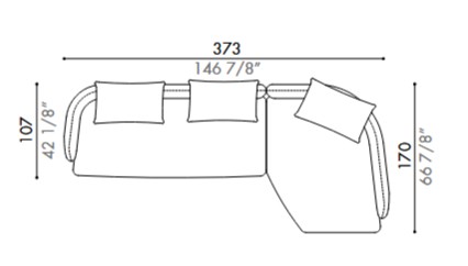Homan Modular Sofa Désirée dimensions