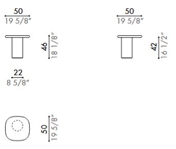 Homan Désirée Coffee Table dimensions