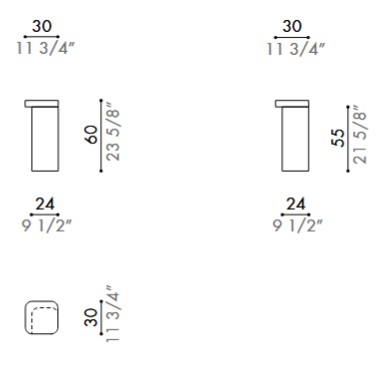 Kublo Outdoor Coffee Table Désirée dimensions 1