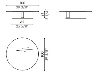 Dimensions of Kara Désirée Coffee Table