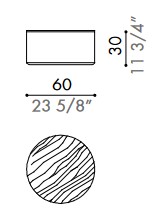 Dimensions of Stum Désirée Coffee Table
