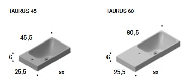 Taurus Edoné Bathroom Sink Cabinet sizes