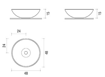 Coppa Edoné free standing sink sizes