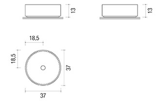 Eros Edoné free standing sink sizes