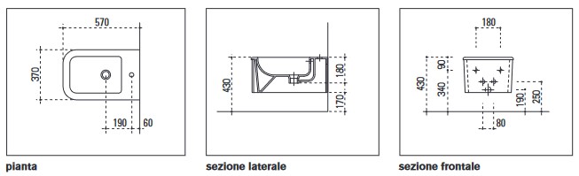 Water Bagno Bombo Edoné dimensioni