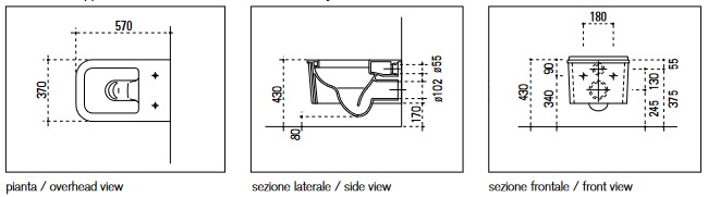 Cono Edoné Bidet sizes