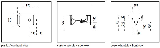 Water Bagno Bombo Edoné dimensioni