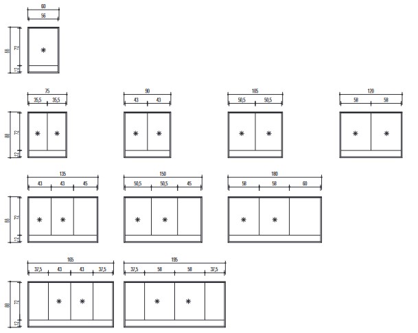 Specchio Con Telaio in Alluminio e LED Edoné DIMENSIONI
