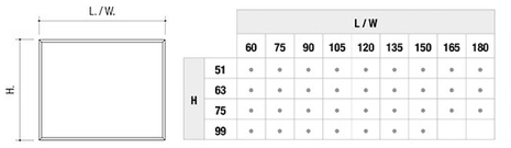 Filo Edoné Mirror sizes