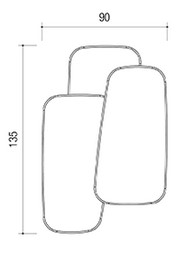 Edoné Irregular Mirror With Bevel sizes