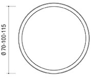 Specchio Tonda Con Cornice Edoné dimensioni