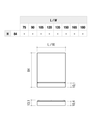 Boiserie Edoné Mirror sizes