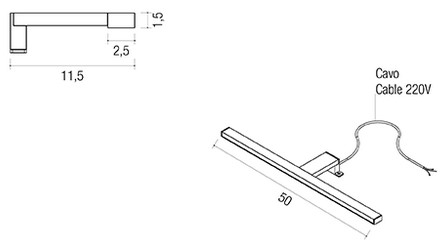Degas Edoné Mirror Lamp sizes
