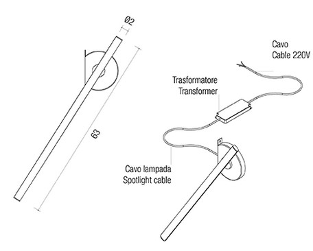 Elica Edoné Mirror lamp sizes