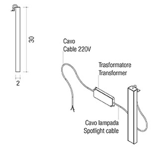 Matisse Edoné Mirror Lamp sizes