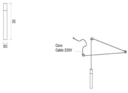 Stelo Edoné Lamp sizes