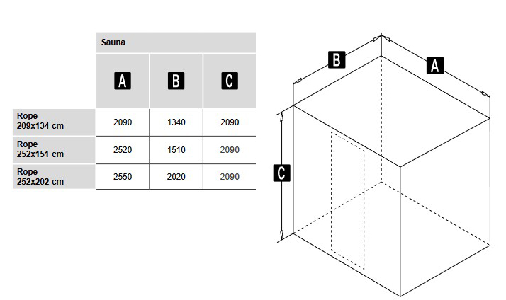 Rope Glass 1989 Sauna Dimensions