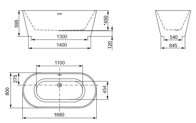 Measurements of the Alchemy Glass 1989 Bathtub