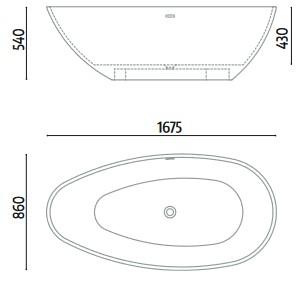 Vasca Chloe Glass 1989 dimensioni