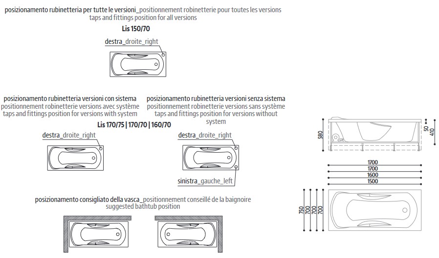 Lis Glass 1989 Bathtub Dimensions