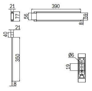 Portasalviette Divo Inda A15150 dimensioni