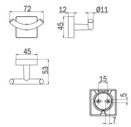 Appendiabiti Forum Quadra Inda A3020B dimensioni