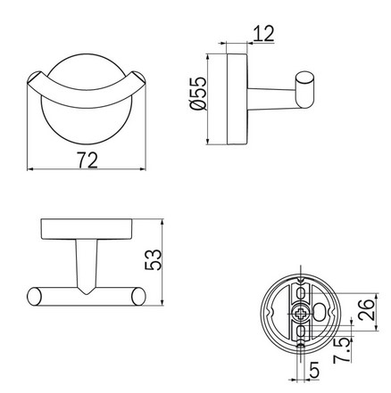 Appendiabiti Forum Inda A3620B dimensioni