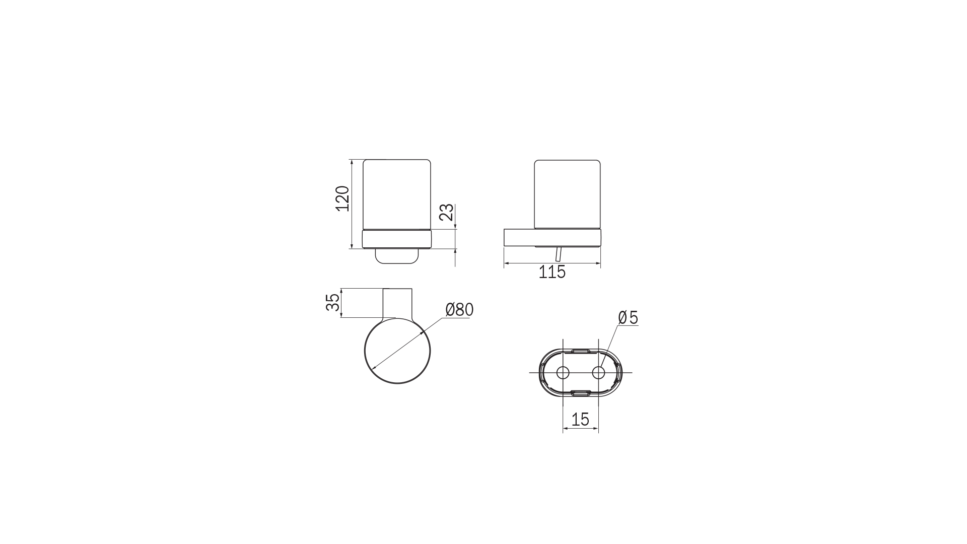 Mito Inda A20670 Soap Dispenser Dimensions
