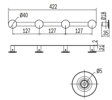 Appendiabiti One Inda AV120D dimensioni