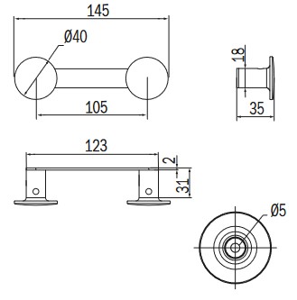 Appendiabiti One Inda AV120E dimensioni
