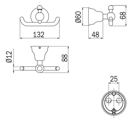 Raffaella Inda A32200 Coat Rack measurements