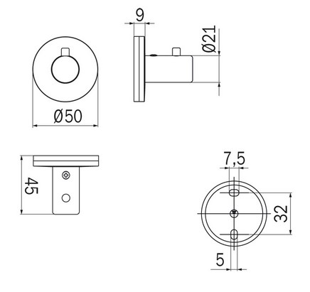 Touch Inda A46200 Coat Hanger dimensions