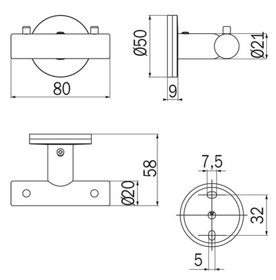 Appendibiti Touch Inda A46210 dimensioni