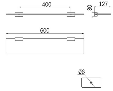 Mensola Lea Inda A18090 dimensioni