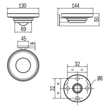 Portasapone One Inda A24110 dimensioni