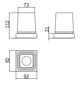 Portabicchiere Divo Inda A2010Z dimensioni