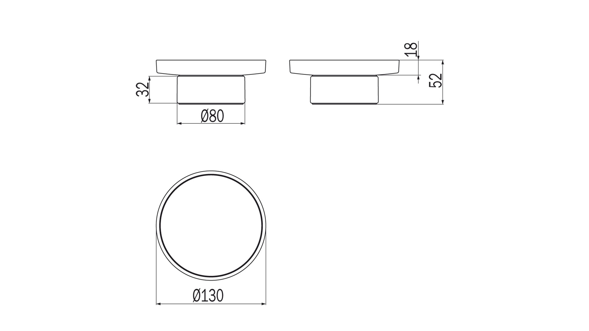 Mito Inda A20020 Soap Dish dimensions