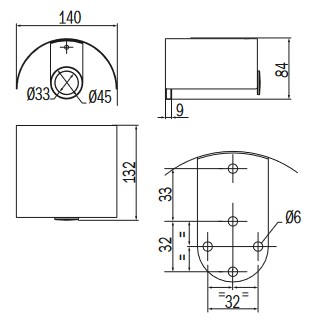 Portarotolo One Inda A24260 dimensioni
