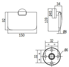 One A2426B Inda Roll holder sizes