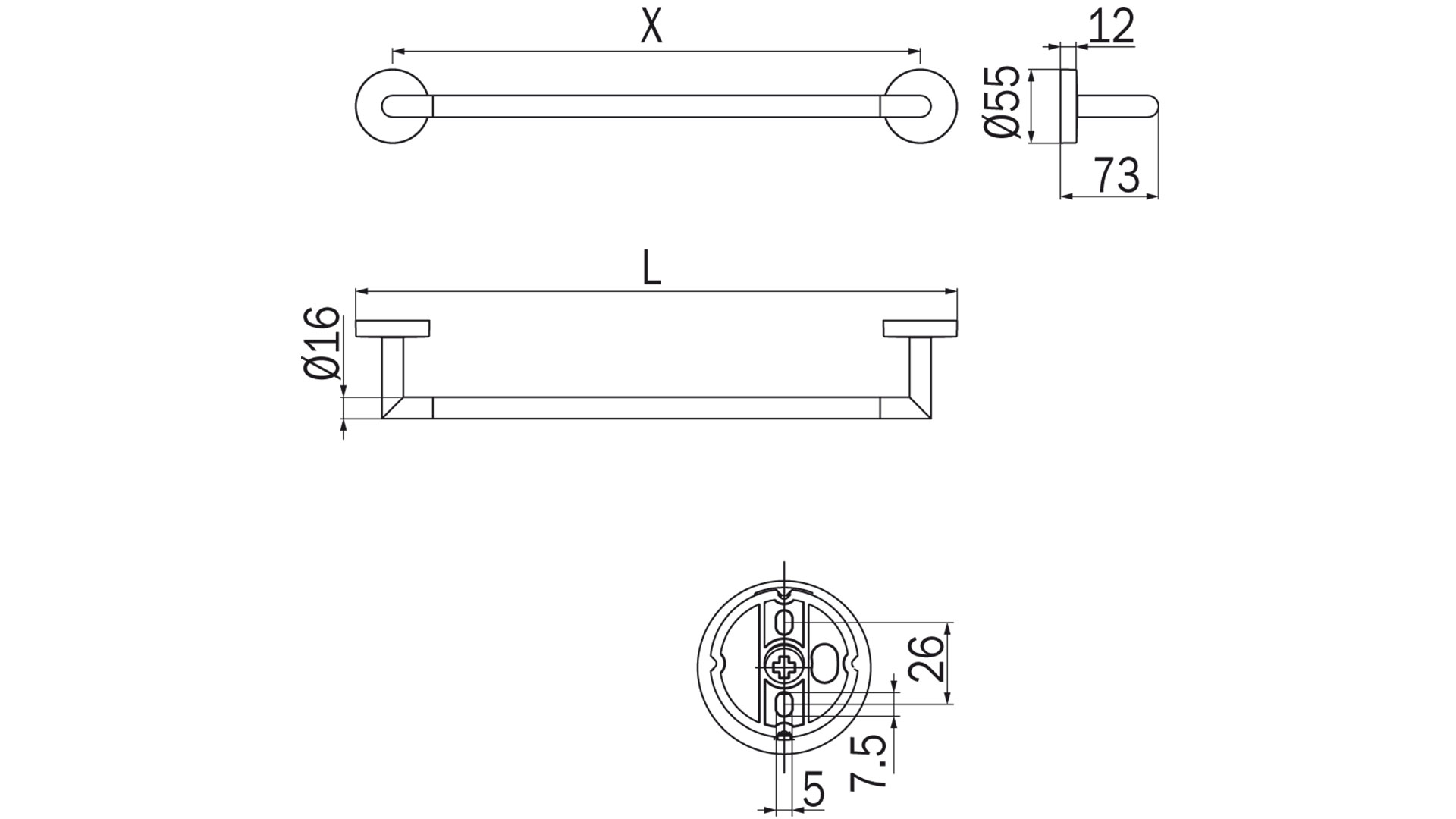 Portasalviette Forum Inda A3618 dimensioni