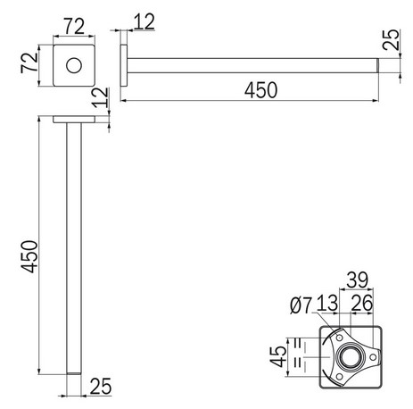 Portasalviette Forum Quadra Inda A3015A dimensioni