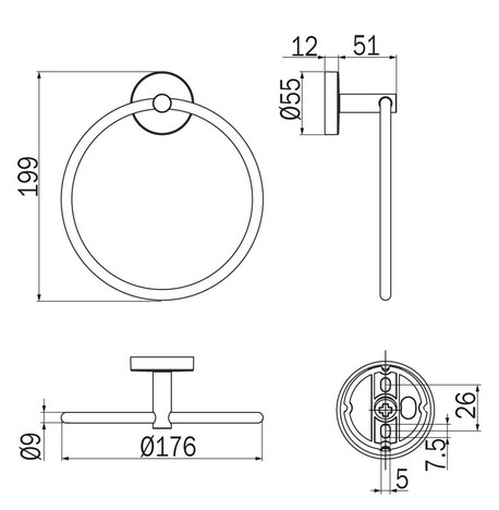 Portasalviette Forum Inda A36160 dimensioni