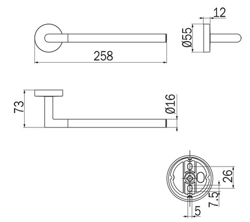 Portasalviette Forum Inda A3618 dimensioni