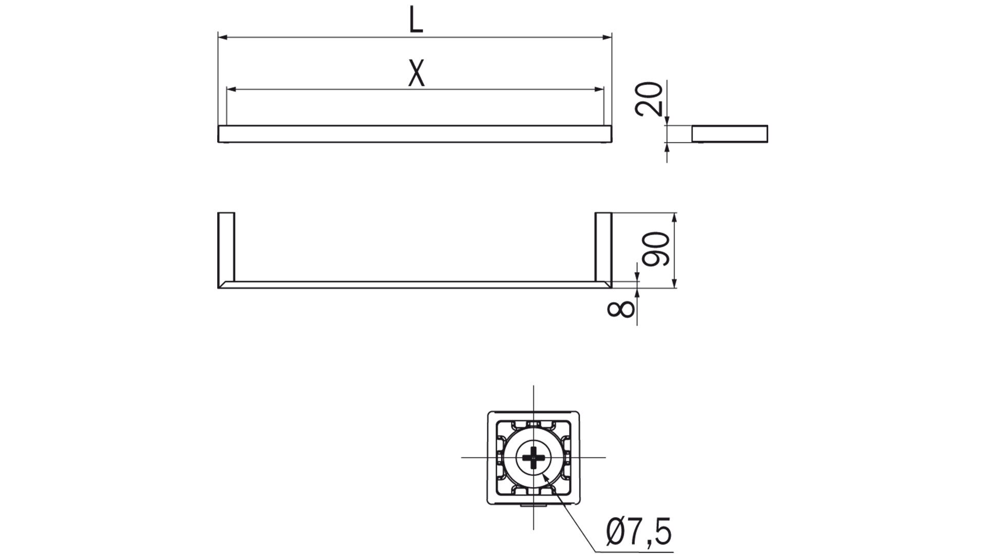 Portasalviette Divo Inda A1518 dimensioni