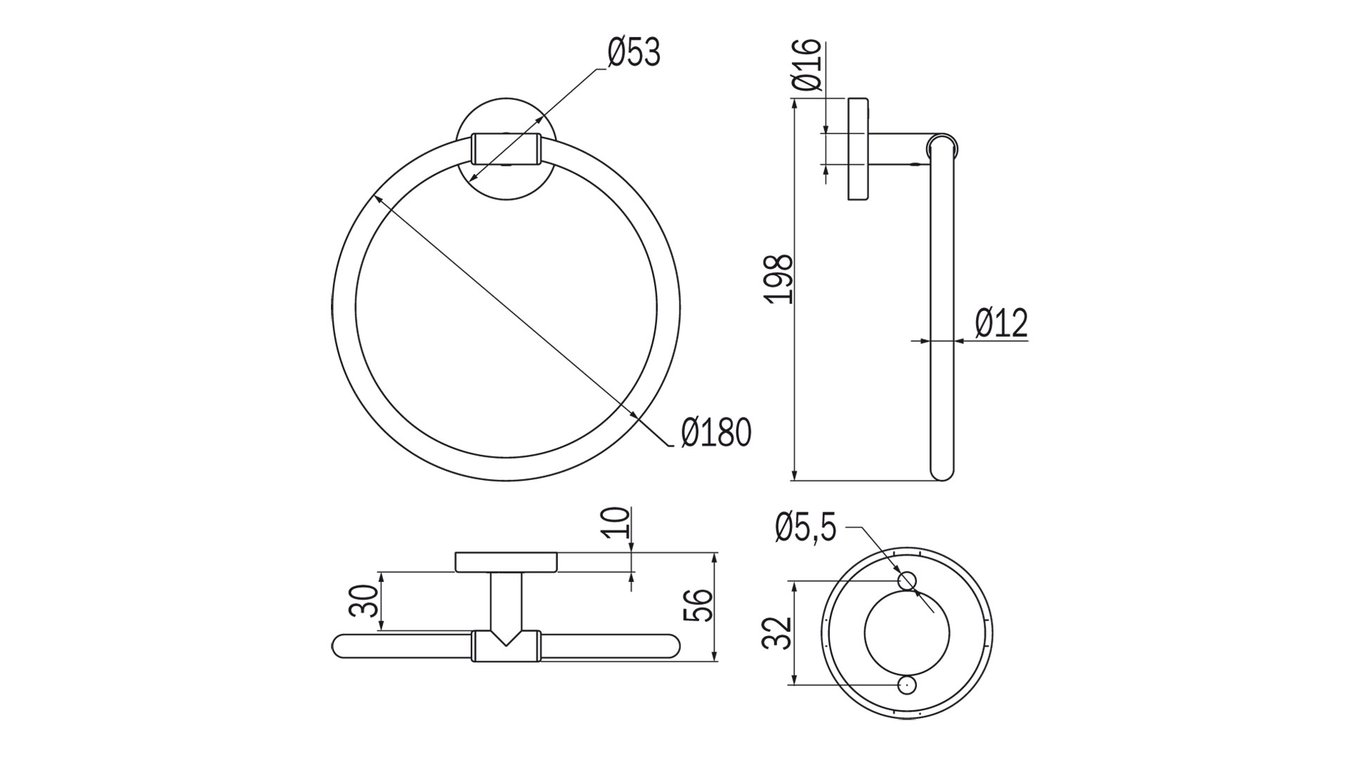 Portasalviette Gealuna Inda A10160 dimensioni